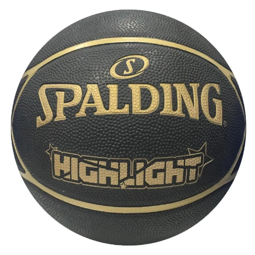 Мяч баскетбольный Spalding Highlight чёрный с золотым
