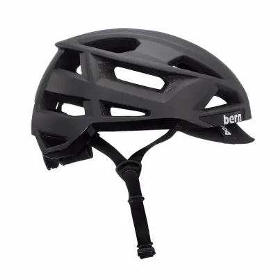 Шлем велосипедный Bern FL-1 Pave с козырьком, чёрный