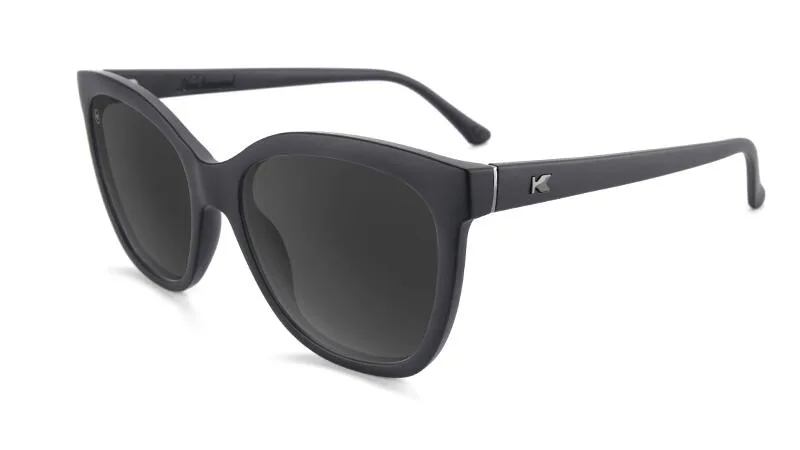Солнцезащитные очки Knockaround Fast Lanes черные, кэт-ай, поляризация