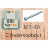 Винт Bofix M3x40 с цилиндрической головкой оцинкованный, 50 шт — фото 1