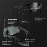 Очки спортивные ROCKBROS SP251 Bluetooth с красными поляризационными линзами — фото 5