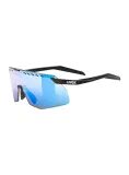 Велосипедные очки Uvex Pace Stage S CV black matt / mirror blue — фото 1