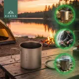 Кружка туристическая KADVA титановая ultralight серая — фото 5