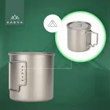 Кружка туристическая KADVA титановая ultralight серая — фото 6