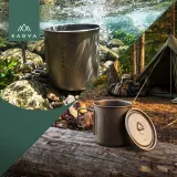 Кружка туристическая KADVA титановая ultralight серая — фото 7