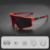 Очки велосипедные ROCKBROS MTB поляризационные красные с защитой UV400 — фото 2