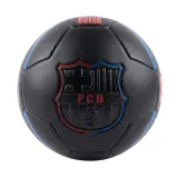 Мини-мяч FC Barcelona чёрный с рельефным логотипом — фото 1