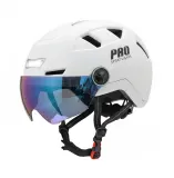 Pro Sport Lights Шлем велосипедный Speed Pedelec белый, с визором и светодиодной подсветкой — фото 1