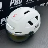 Pro Sport Lights Шлем велосипедный Speed Pedelec белый, с визором и светодиодной подсветкой — фото 4