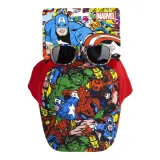 Детские солнцезащитные очки Marvel The Avengers с панамой красные — фото 1