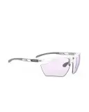 Солнцезащитные очки Rudy Project Magnus White Gloss, фотохромная линза Impactx Photochromic 2 Laser Purple — фото 1