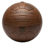 FC Barcelona Мяч футбольный ФК Барселона Retro Camp Nou, натуральная кожа — фото 1