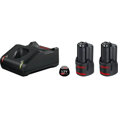 Стартовый набор Bosch Professional 12 В: два аккумулятора 2,0 Ач и зарядное устройство