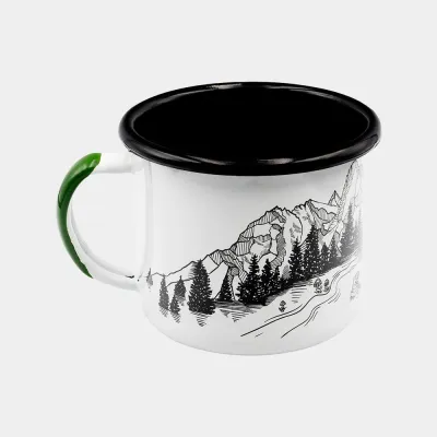 Кружка эмалированная Alpinus «Белый медведь» 0,35 л