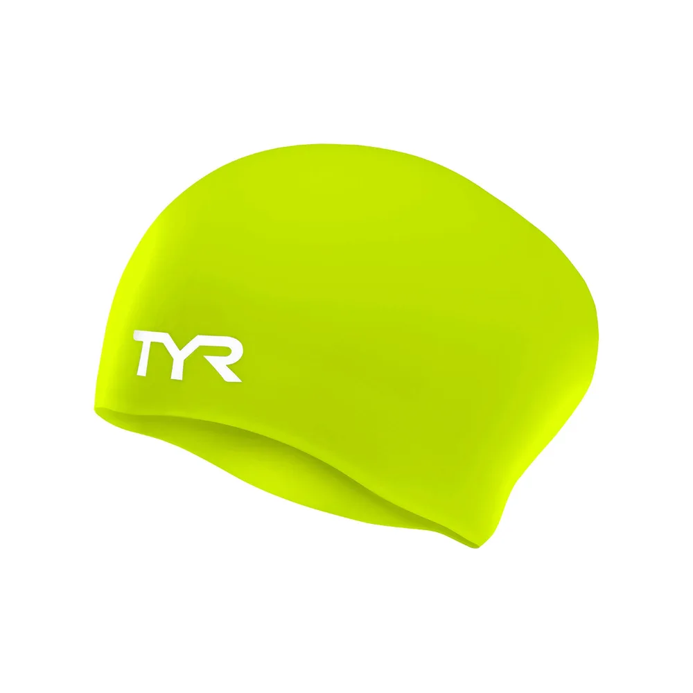 Шапочка для плавания TYR Long Hair Silicone зелёная