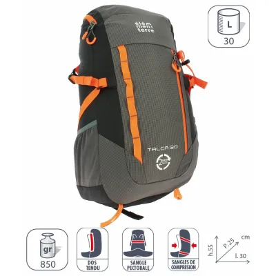 Рюкзак Elementerre Talca 30 л, 30 l, Чёрный