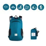 Рюкзак складной Naturehike Ultralight Foldable, 18L, Śródziemnomorski błękit / 18L, Чёрный — фото 4