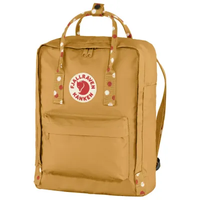 Рюкзак Fjallraven Kanken 16 л, жёлтый, коричневый, голубой небо, 16 l, Жёлтый