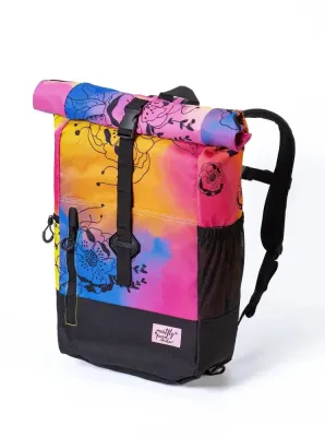 Рюкзак роллтоп Meatfly Peach Flowers 28 л, 28 l, Розовый