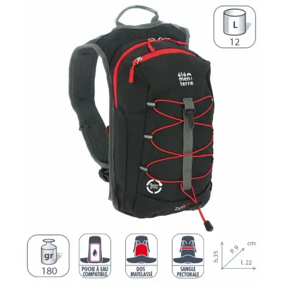 Рюкзак Elementerre Zion 12 л, 12 l, Чёрный