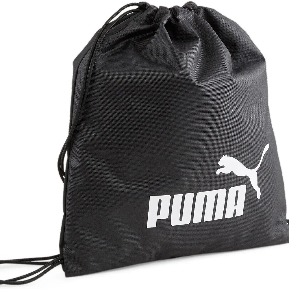 Мешок для обуви и спортивных вещей Puma Phase Gym Sack, 14L, Чёрный / 14L, Синяя галактика