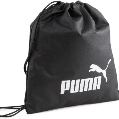 Мешок для обуви и спортивных вещей Puma Phase Gym Sack, 14L, Чёрный