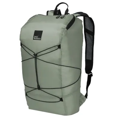 Городской рюкзак Jack Wolfskin Wandermood Packable, зелёный, чёрный, 24L, Зелёный