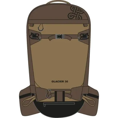 Рюкзак для фрирайда Kilpi Glacier-U, 30 l, Бежевый