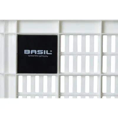 Ящик велосипедный Basil Crate L 40 л из переработанного пластика, белый
