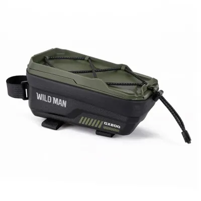 Сумка велосипедная на раму Wild Man с держателем смартфона 1 л, зелёный