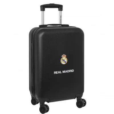 Чемодан ручная кладь на колёсах Real Madrid, 55 на 34,5 на 20 см, черный