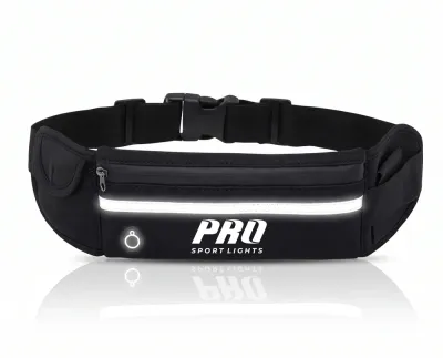 Pro Sport Lights Регулируемый пояс для бега со светоотражающим держателем для телефона