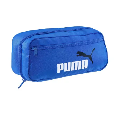 Косметичка Puma синяя, вместительная, водонепроницаемая