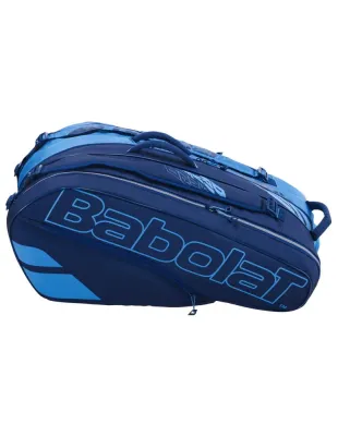 Теннисная сумка Babolat Pure Drive 2021 на 12 ракеток, тёмно-синяя