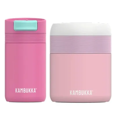 Набор Kambukka Shades of Pink: термокружка Cabo 300 мл и пищевой термос Bora 600 мл