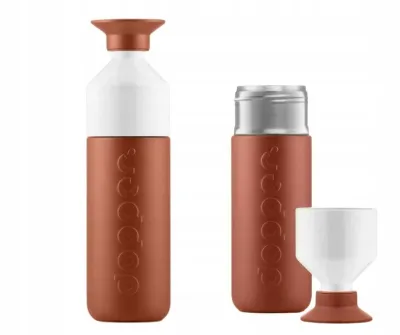 Термобутылка Dopper Terracotta 350 мл с крышкой-чашкой