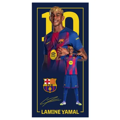 Полотенце игрока FC Barcelona с номером 10, сезон 2025/2026