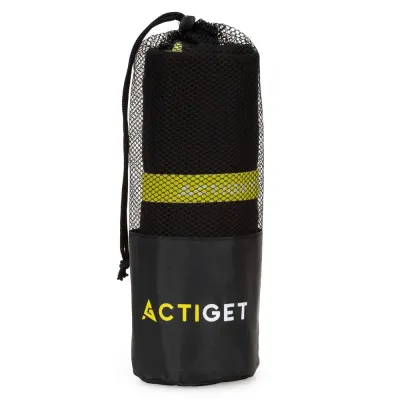 Быстросохнущее полотенце из микрофибры Actiget 180 x 100 см, чёрное