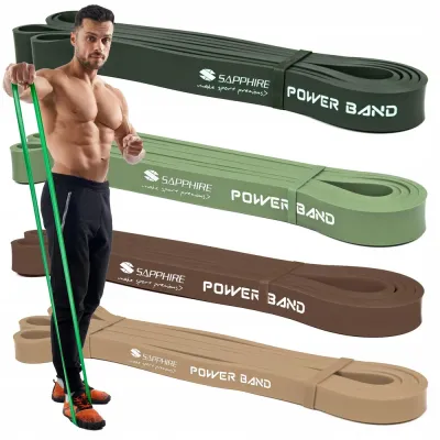 Набор резиновых лент Sapphire Power Band, 4 штуки, комплект EASY