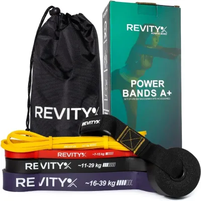 Резинки для упражнений Revity Power Bands, набор с аксессуарами