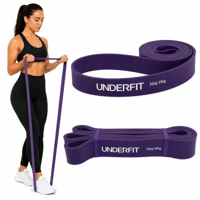 Резинка для подтягиваний UNDERFIT Power Band фиолетовая, 16–39 кг