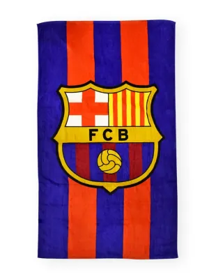 Пляжное полотенце FC Barcelona 100 на 180 см, хлопок, разноцветное