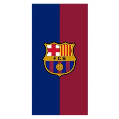 Полотенце FC Barcelona с разделённым двухцветным дизайном
