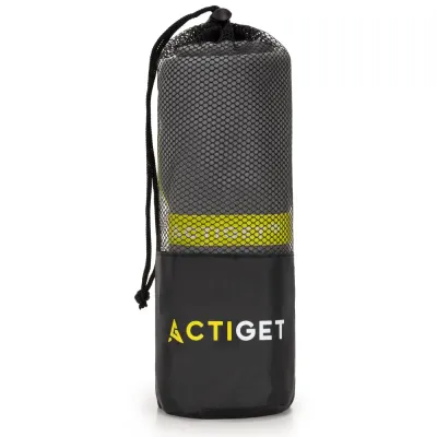 Actiget Быстросохнущее полотенце 180 x 100 см спортивное, для бассейна и пляжа, микрофибра, серое
