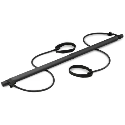 Складная тренировочная палка с эспандерами Hop-Sport HS-T090GS, 600 g, Чёрный