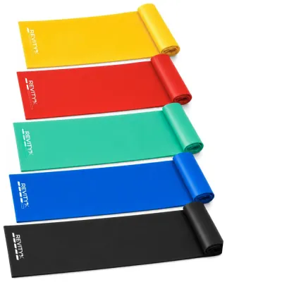 Набор ленточных эспандеров для упражнений и растяжки Revity Flat Bands, 5 шт., сопротивление 1–15 кг