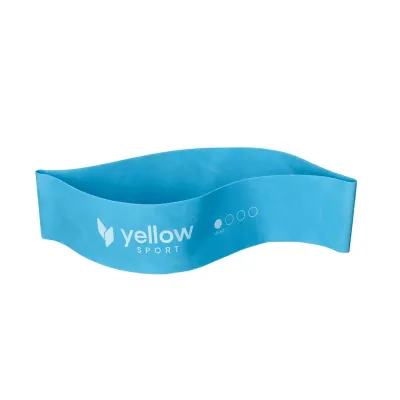 100% Резиновая мини-петля для упражнений yellowLOOP, синяя, сопротивление 1–5 кг