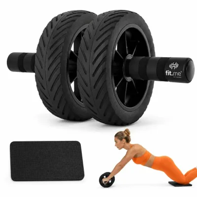 Fit.me Двойной ролик для пресса с ковриком под колени