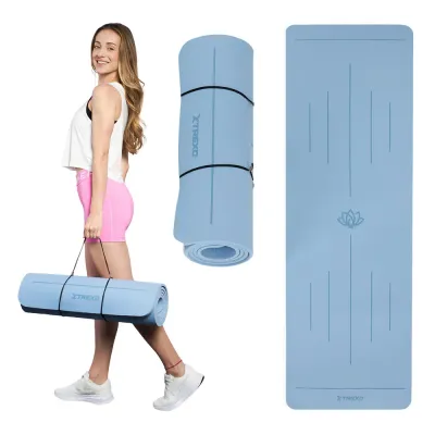 Коврик для йоги и фитнеса Xtrexo TXO-B4Z002-BL из TPE