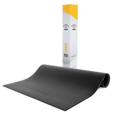 Защитный противоскользящий коврик Flow Fitness 126 x 81 см, чёрный